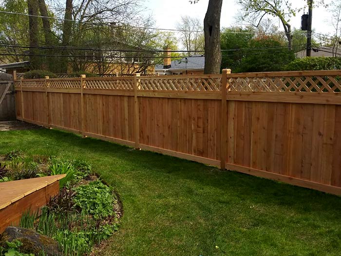 A custom wood fence