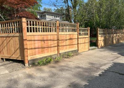 A beautiful wood custom fence