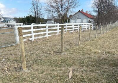 An example of one of the many farm fences we've built