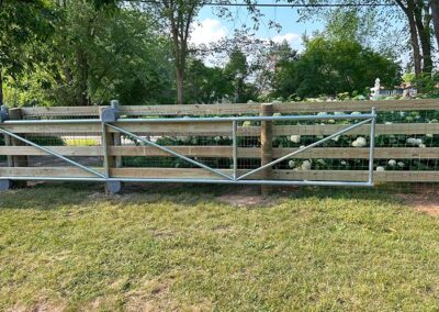 A fence on a ranch